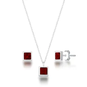 Conjunto Quadrado Vermelho 45cm