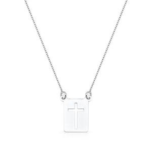 Gargantilha Cruz Vazada 45cm.