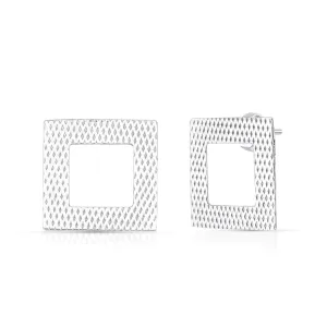 Brinco Quadrado Martelado