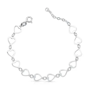 Pulseira Corações Vazados