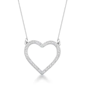 Gargantilha Coração Cravejado 60cm